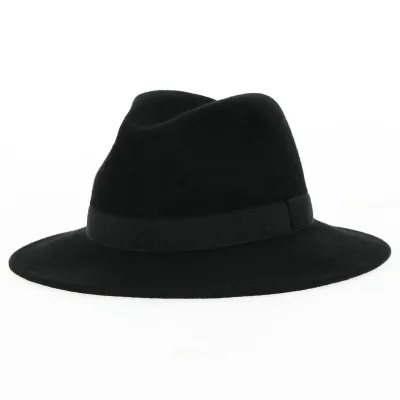 Chapeau Traveller Feutre Laine Noir - Traclet