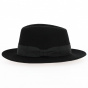 Black wool felt fedora hat - Traclet