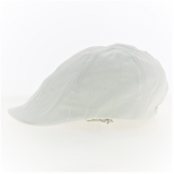 White Cotton Summer Duck Bill Cap - Traclet