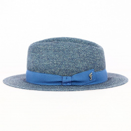 Paper Straw Traveler Hat Heather Blue - Flechet
