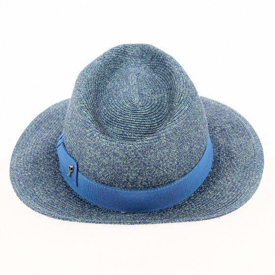 Chapeau Traveller Paille Papier Bleu chiné - Flechet Chapeau Traveller Paille Papier Bleu chiné - Flechet