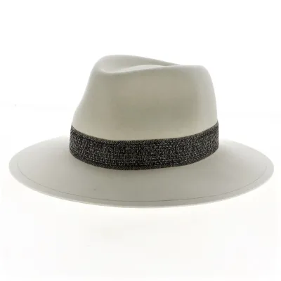 White Felt Fedora Hat Dany - Traclet
