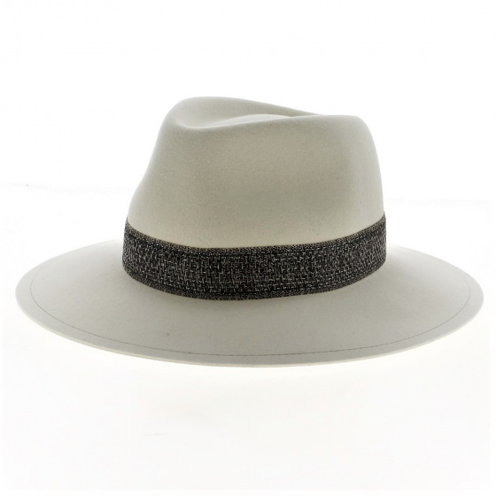 White Felt Fedora Hat Dany - Traclet