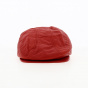 Red Leather Flat Cap - Aussie Apparel