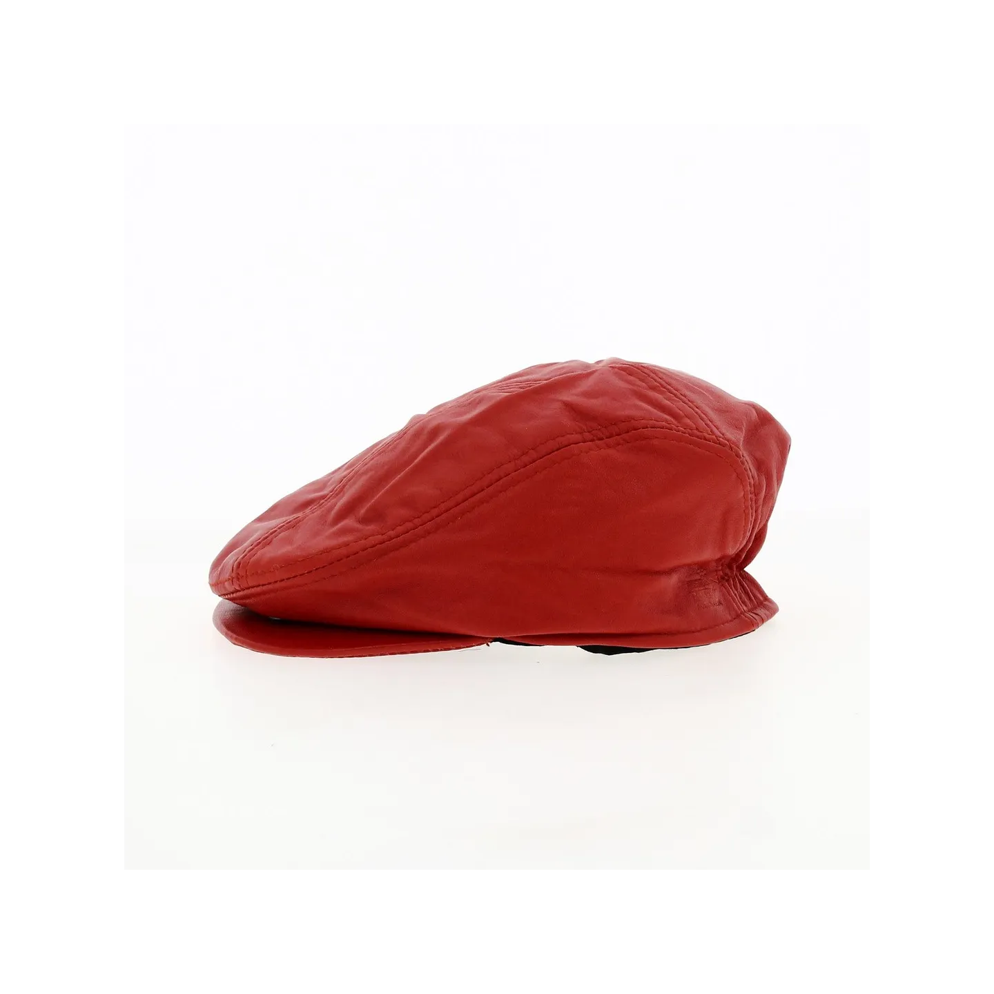 Red Leather Flat Cap - Aussie Apparel Reference: 11358 | Traclet Hat Shop