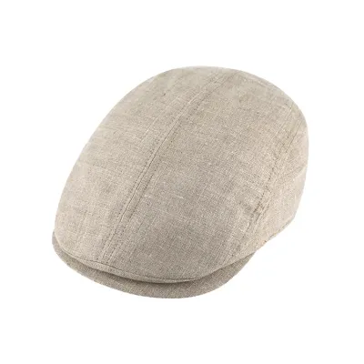 Casquette Plate Lin Naturel - Fiebig Reference : 11348 | Chapellerie Traclet