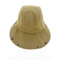 Beige Cotton Baseball Cap with Neck Cover Marly - Crambes