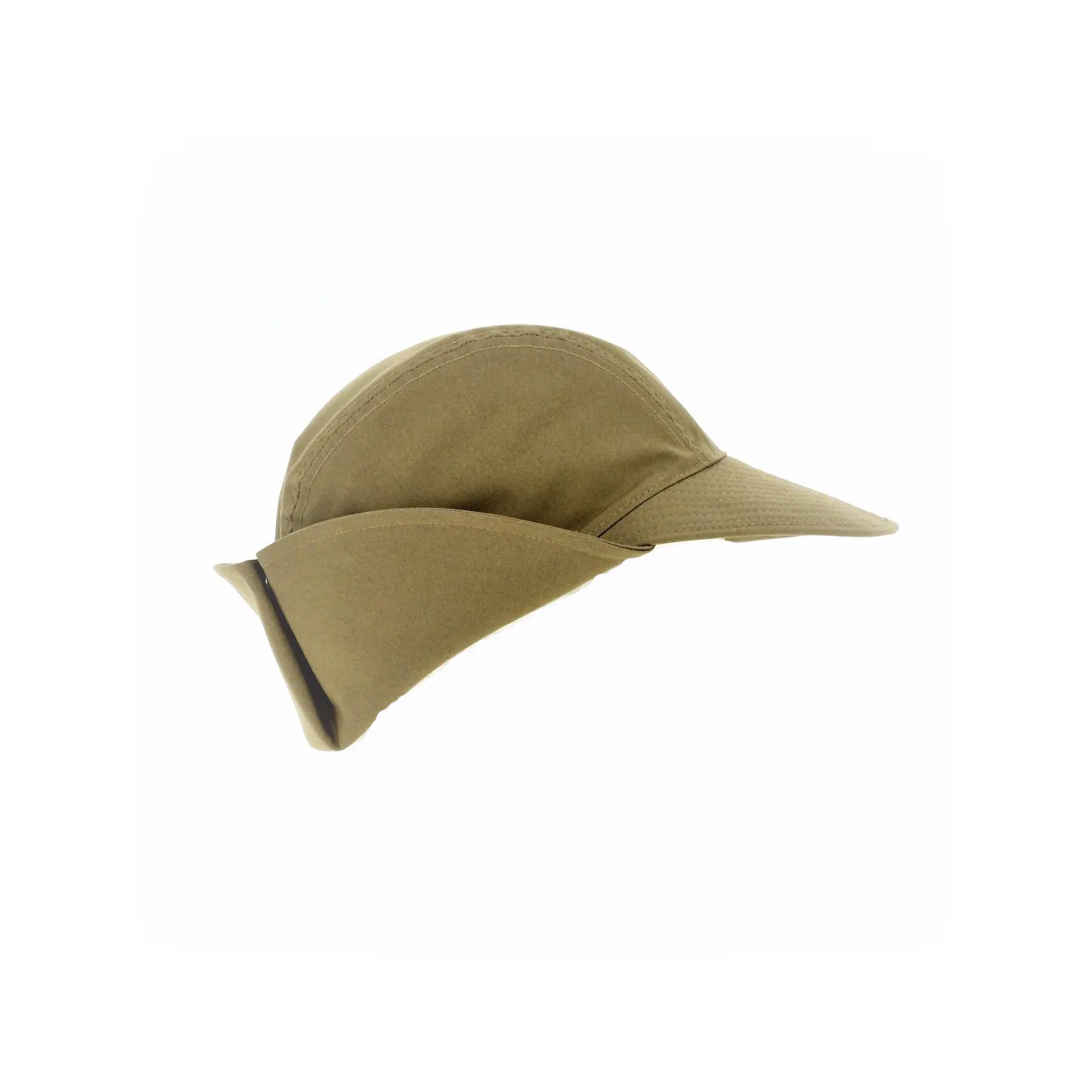 Beige Cotton Baseball Cap with Neck Cover Marly - Crambes Reference: 11346 | Traclet Hat Shop