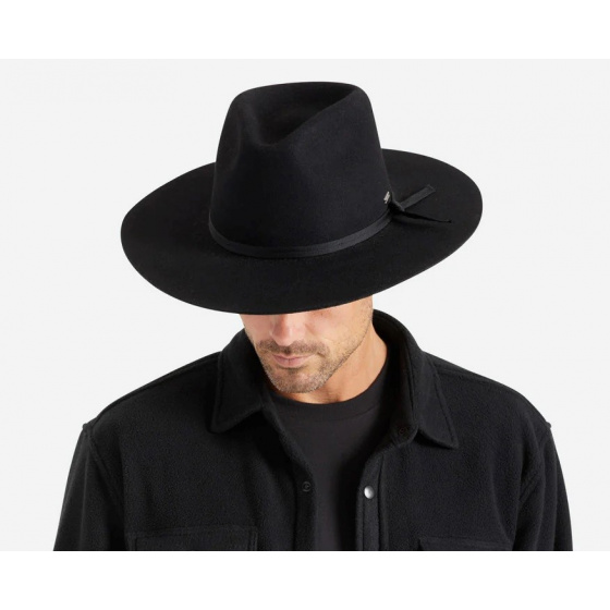Chapeau Cowboy Cohen Feutre Laine Noir - Brixton