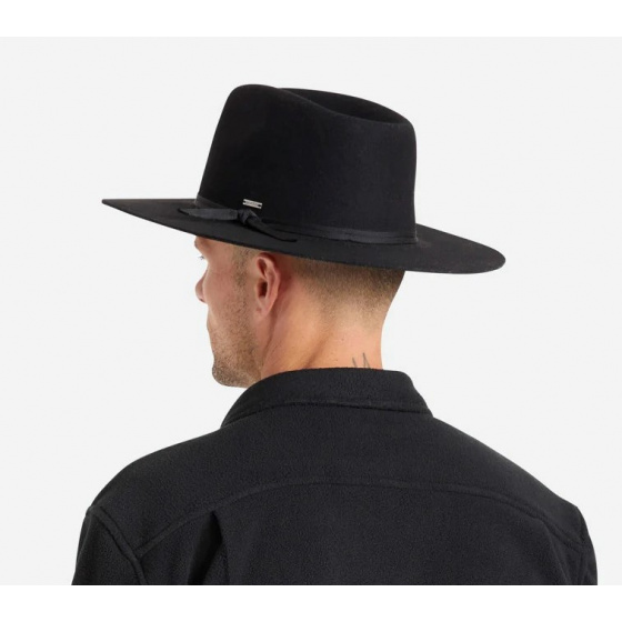 Cohen Black Wool Felt Cowboy Hat - Brixton Cohen Black Wool Felt Cowboy Hat - Brixton