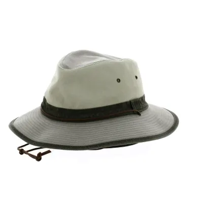 Chapeau Safari Lucas Coton Gris UPF 50+ - Crambes Reference : 10743 | Chapellerie Traclet