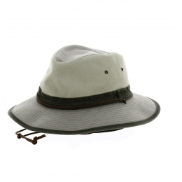 Grey Cotton Safari Hat Lucas UPF 50+ - Crambes