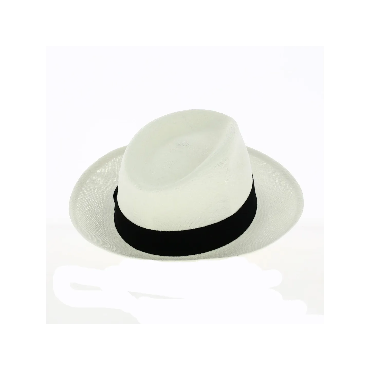 Chapeau Fedora Panama Gabin Blanc - Crambes Reference : 11738 | Chapellerie Traclet