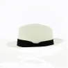 Chapeau Fedora Panama Gabin Blanc - Crambes Reference : 11738 | Chapellerie Traclet