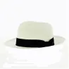 Chapeau Fedora Panama Gabin Blanc - Crambes Reference : 11738 | Chapellerie Traclet