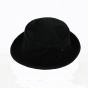 Porkpie Beach Pique Hat Black Cotton- Crambes