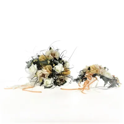 White Pearl Flower Ceremony Hat Reference: 13215 | Traclet Millinery