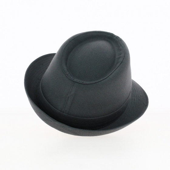 Trilby Black Cotton Hat - Traclet