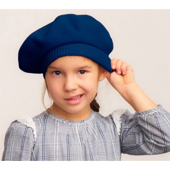 Children's Blue Margaux Beret - Heritage by Laulhère