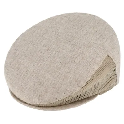 Casquette Plate Chagnon Lin & Coton Beige - Traclet