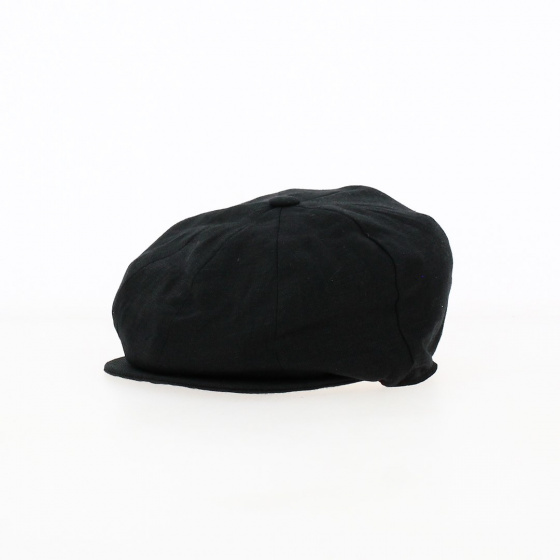 Casquette Irlandaise Lin Noir - Hanna Hats Casquette Irlandaise Lin Noir - Hanna Hats