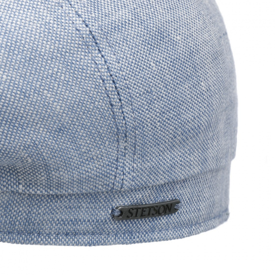 Sky Blue Linen Hatteras Cap - Stetson