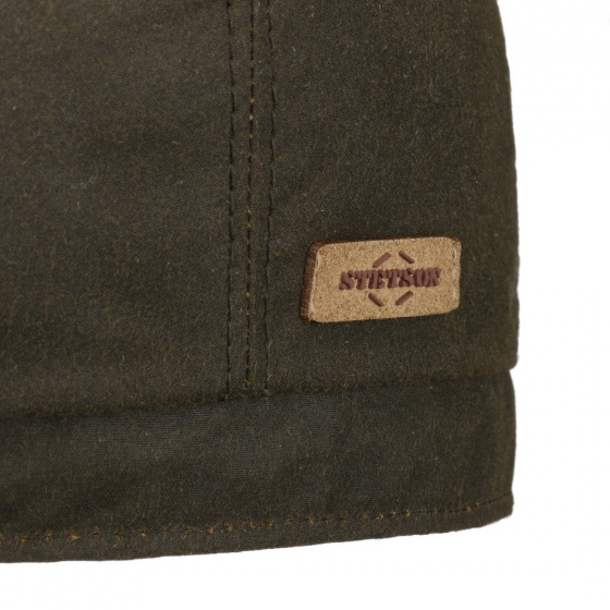 Casquette Hatteras Cuir Ciré Olive - Stetson
