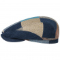 Blue Linen Patchwork Driver Cap - Stetson