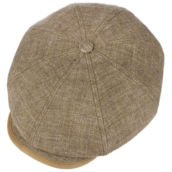 Brown Linen Hatteras Cap - Stetson