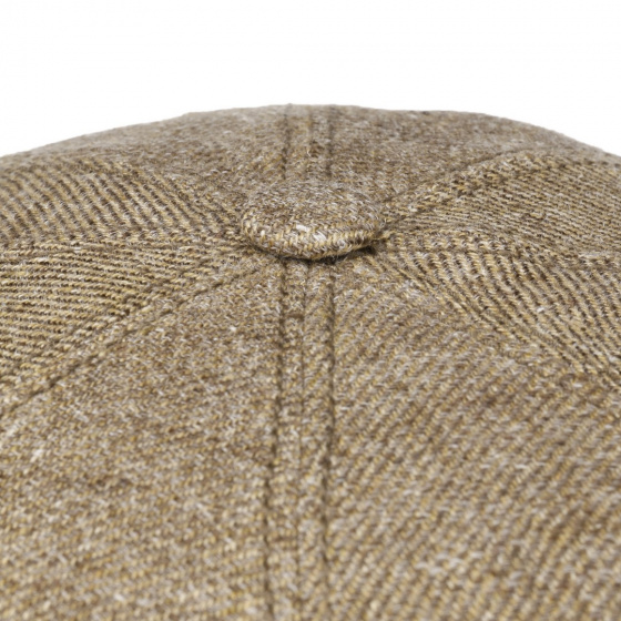 Brown Linen Hatteras Cap - Stetson