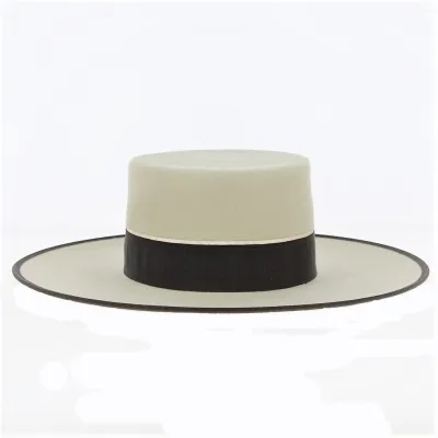 Chapeau Cordobes Andalou Feutre Beige et Marron Reference : 17104 | Chapellerie Traclet