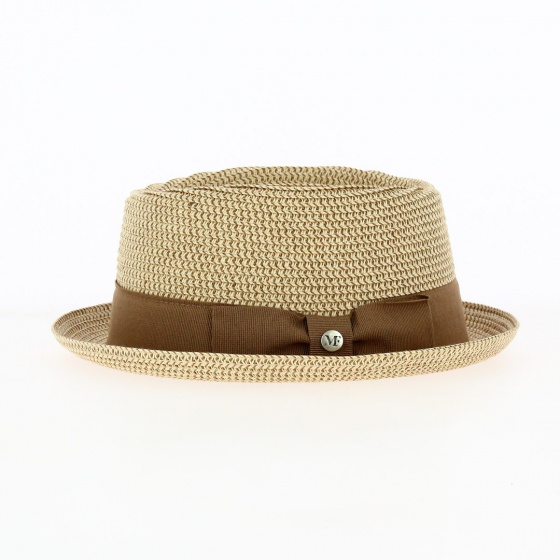 Bordeaux Milano Straw Porkpie Hat - Flechet