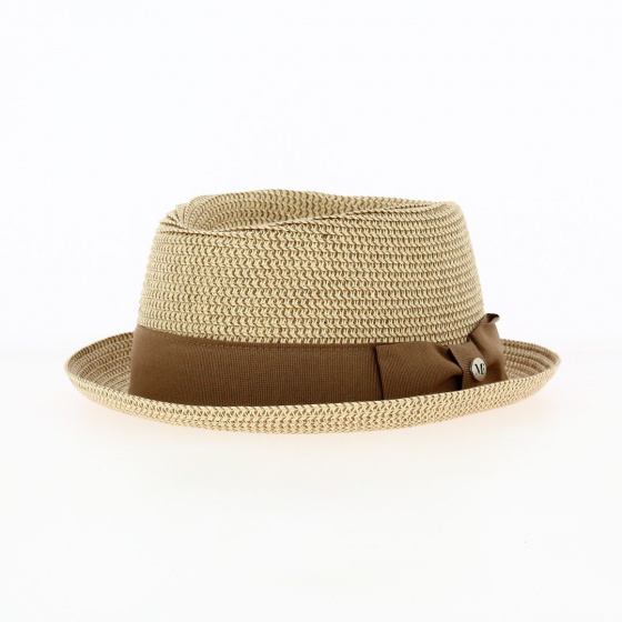 Bordeaux Milano Straw Porkpie Hat - Flechet